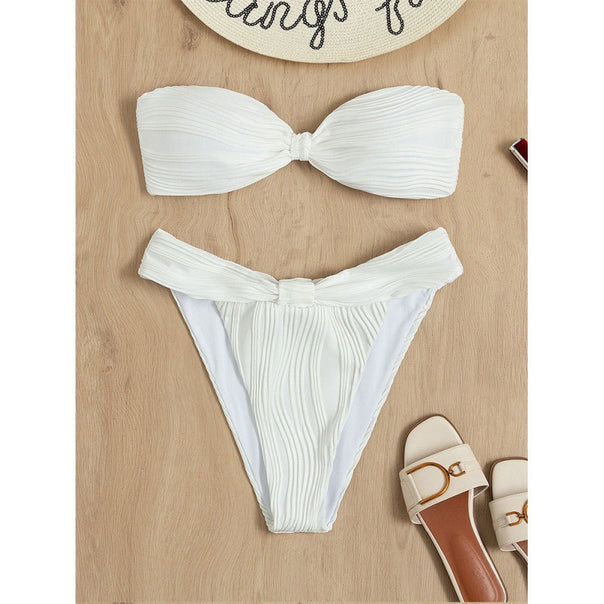 Women's bandeau bikini with ruching Mune Fashion