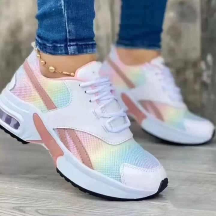 Women's Fashion Platform Sneakers with Air Chamber and Knit Mesh Mune Fashion