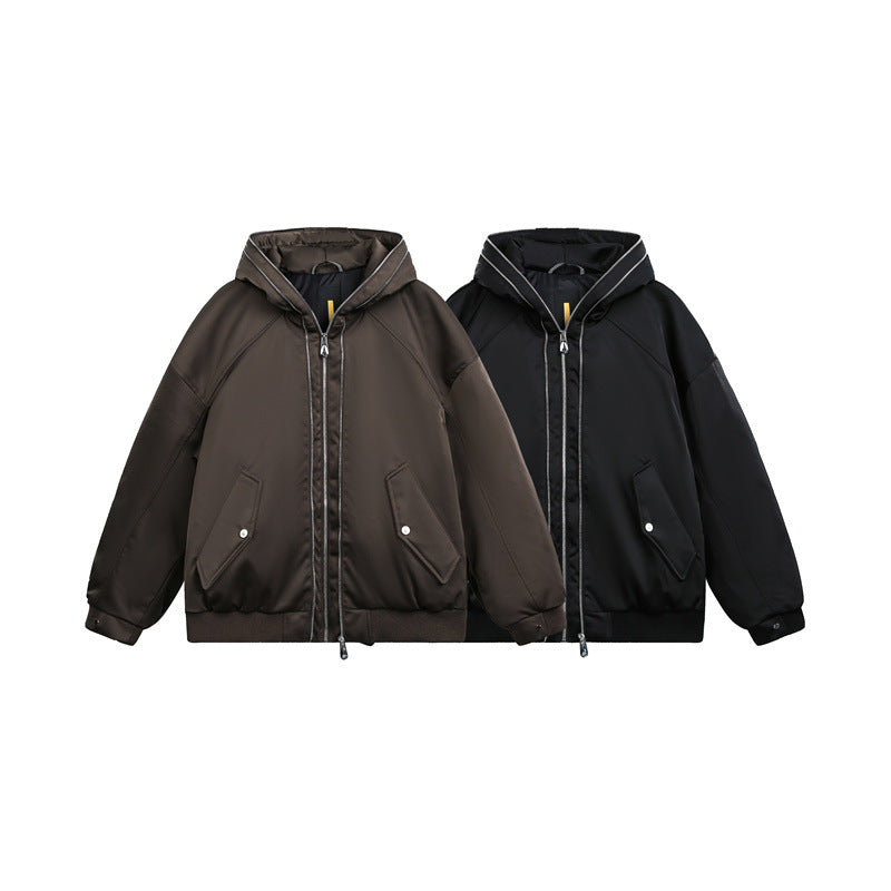 Men's Padded Hooded Bomber Jacket with Thermal Lining Mune Fashion