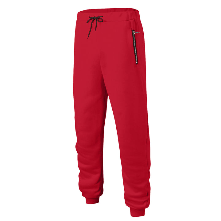 Men's comfortable jogging pants with elastic waistband drawstring tapered legs and side zip pockets Mune Fashion