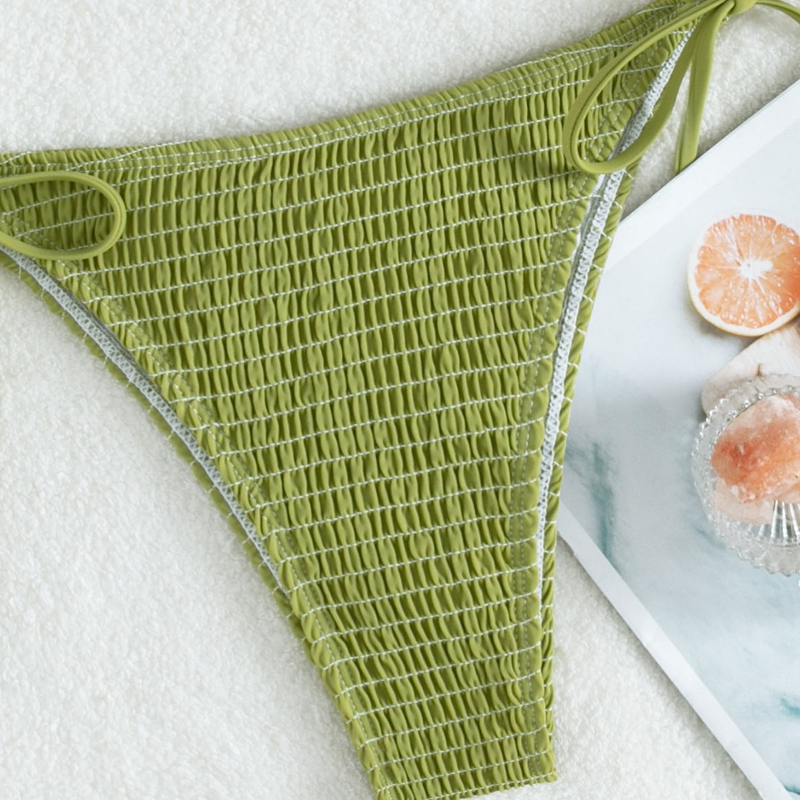 Women Triangle Bikini Set with sophisticated texture design Mune Fashion