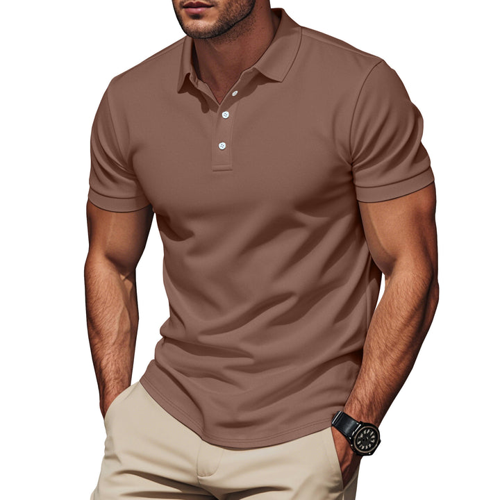Men's Pima cotton polo with Kent collar, slim silhouette and reinforced button placket Mune Fashion