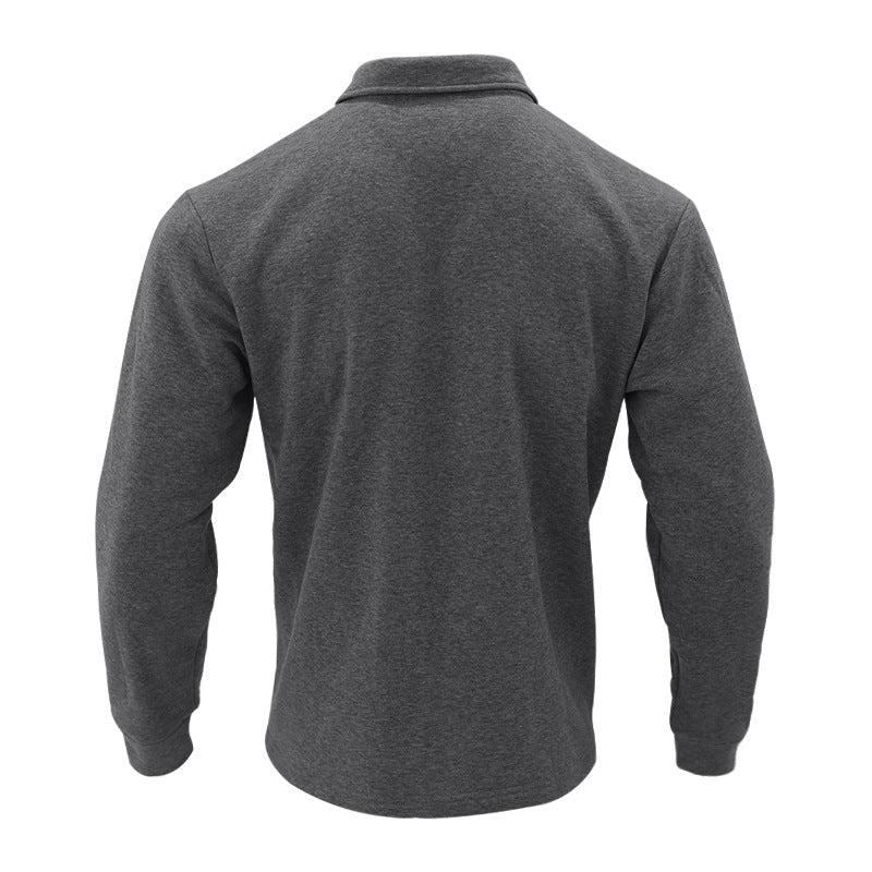 Men's Fleece Shirt Jacket with Two Chest Pockets and Stylish Stand-Up Collar Mune