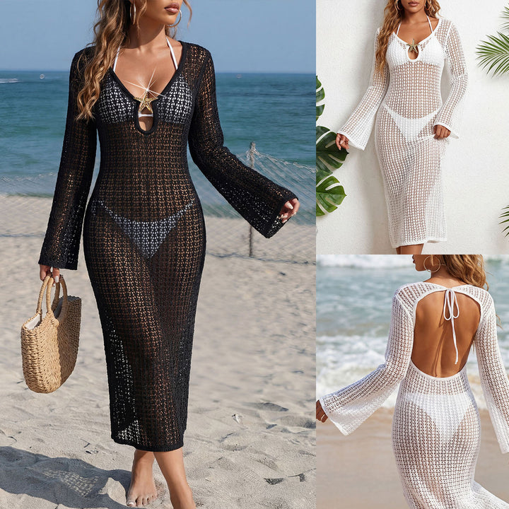 Ladies elegant crochet beach cover-up Mune Fashion