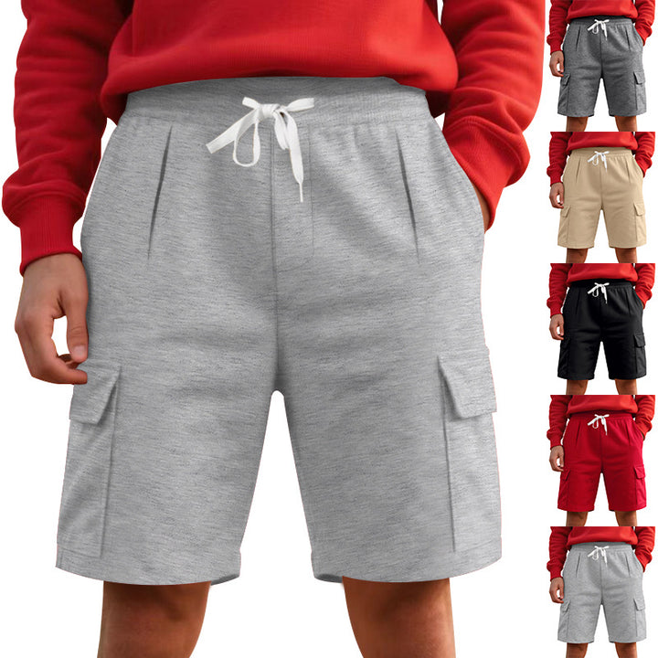 Men's elastic Cargo Bermuda with drawstring and multiple pockets Mune Fashion