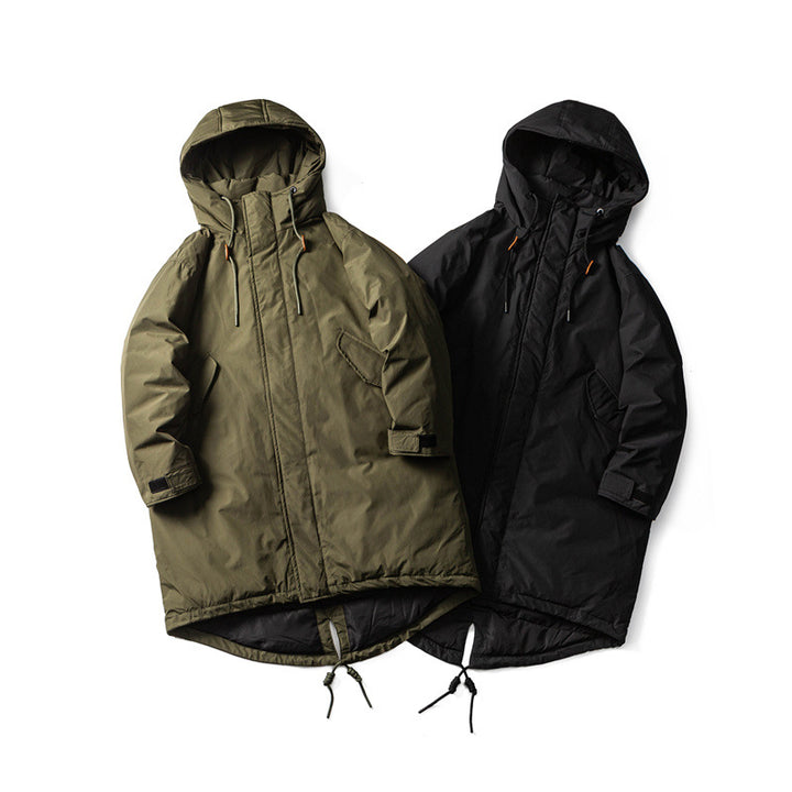 Men Waterproof Thermal Parka with Extended Back and Hood Mune Fashion