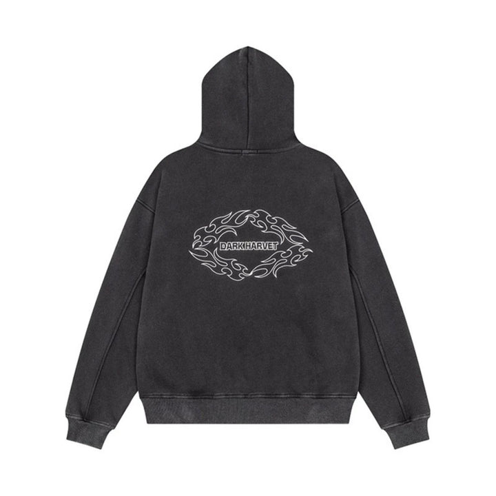 Ladies Hooded Sweat Jacket with decorative Double Button Placket and Zipper Mune Fashion