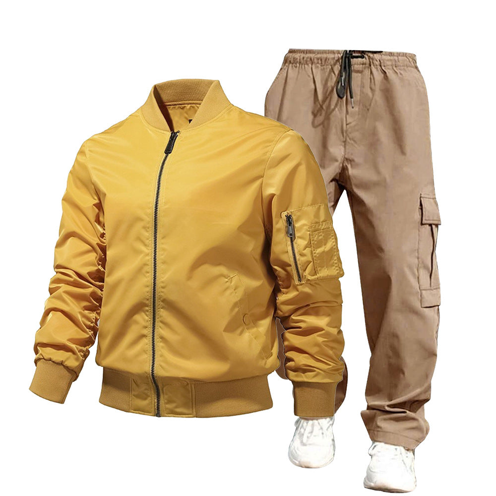 Men's Urban Bomber Jacket and Cargo Pants Set Mune Fashion