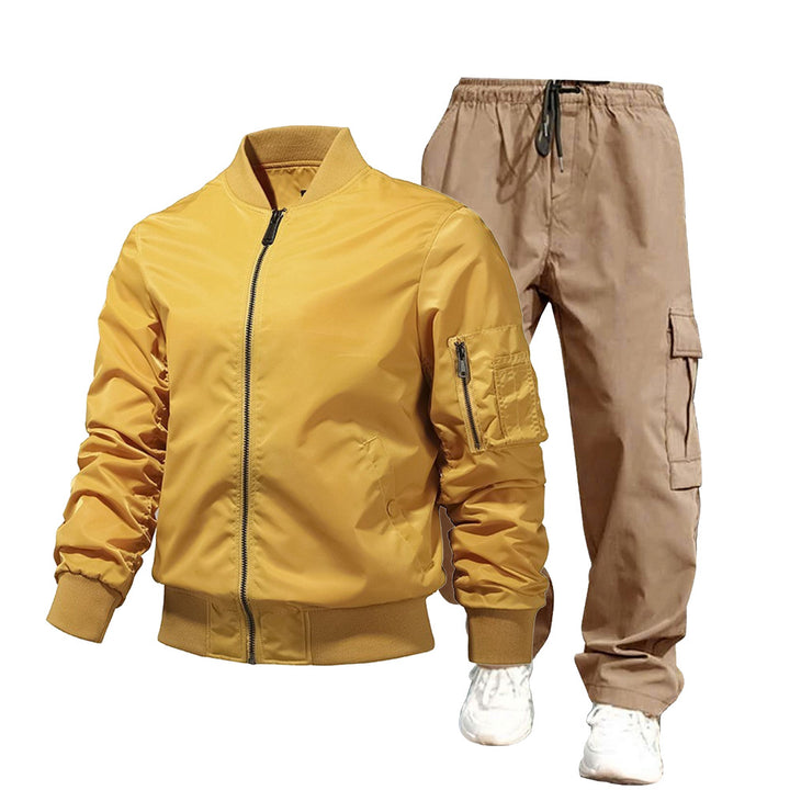 Men's Urban Bomber Jacket and Cargo Pants Set Mune Fashion
