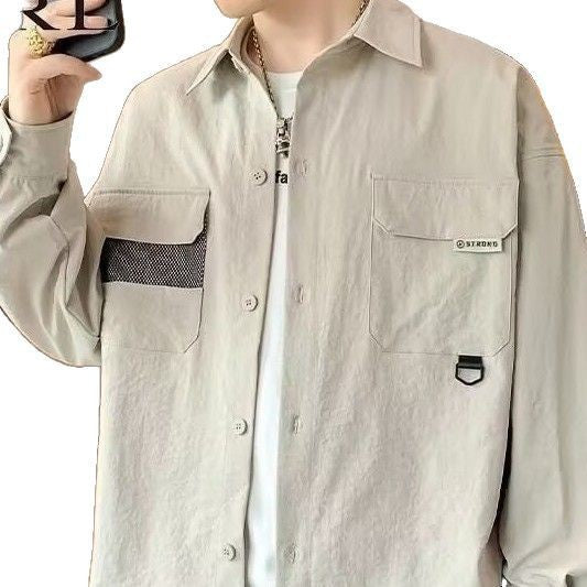 Men's utility-style overshirt jacket with patch flap pockets Mune Fashion