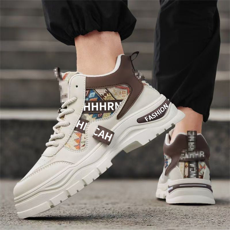 Men's Platform Sneaker with Ethno Fabric Inserts Mune Fashion