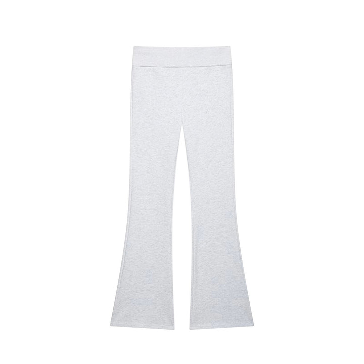 Women High-Waisted Stretch Flared Pants with Wide Flare and Elastic Waistband Mune Fashion