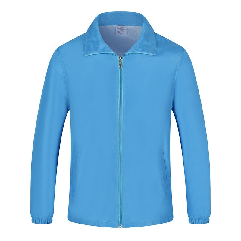 Men's lightweight windproof leisure jacket with full-length zipper & elastic cuffs Mune Fashion