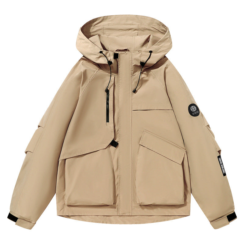 Women's Utility Softshell Jacket with Hood, Water-Repellent Membrane and Multifunction Pockets Mune Fashion
