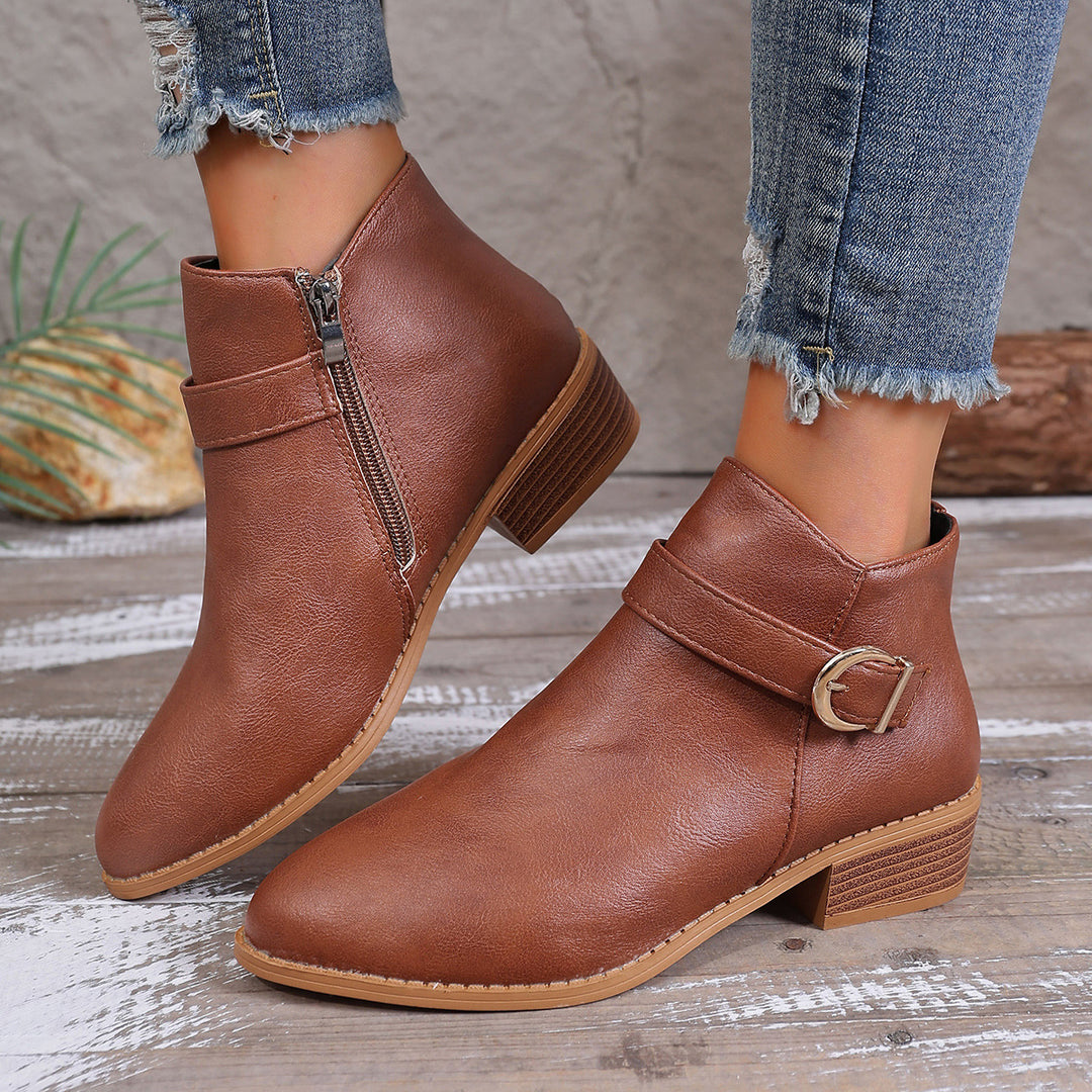 Women Elegant and Comfortable Ankle Boots Mune Fashion