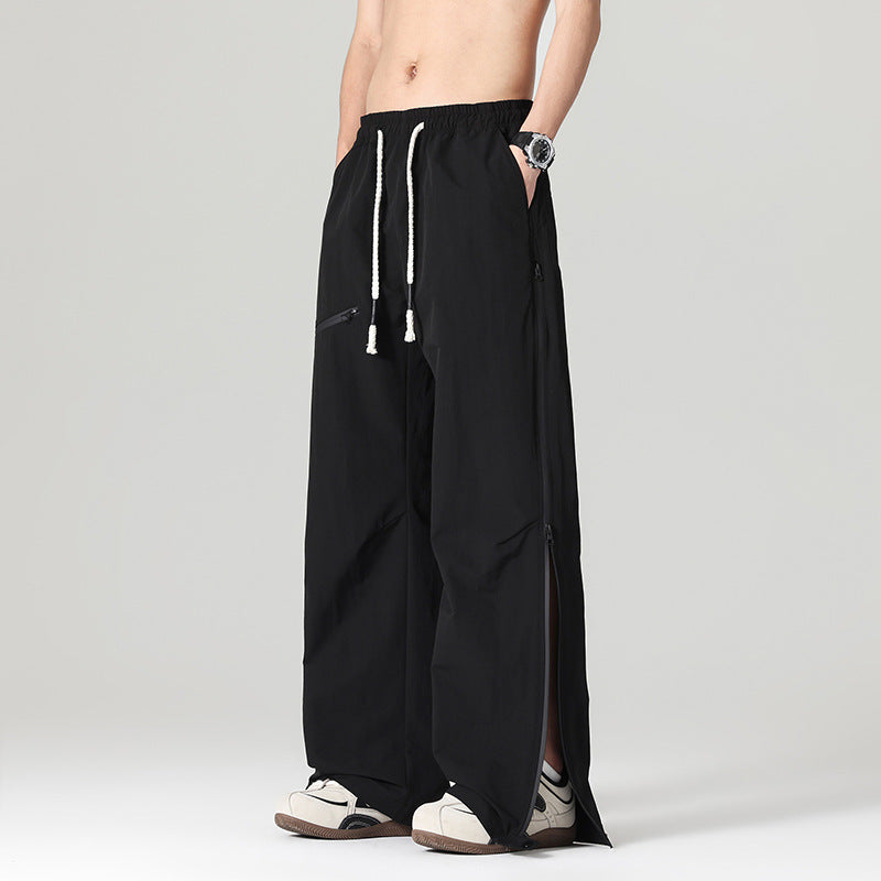 Men's Fashion Casual Pants with Extended Ventilation Openings
