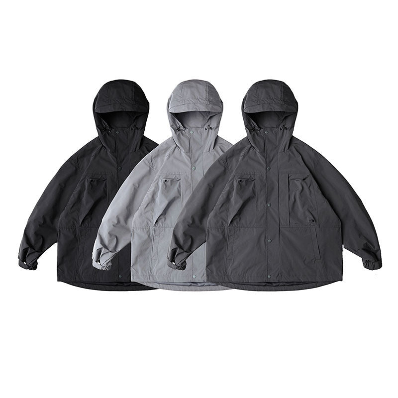 Unisex Water-Repellent Oversize Parka Jacket with Hood and Multifunctional Pockets Mune Fashion