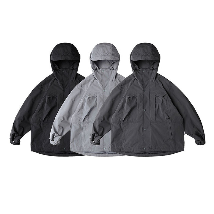 Unisex Water-Repellent Oversize Parka Jacket with Hood and Multifunctional Pockets Mune Fashion