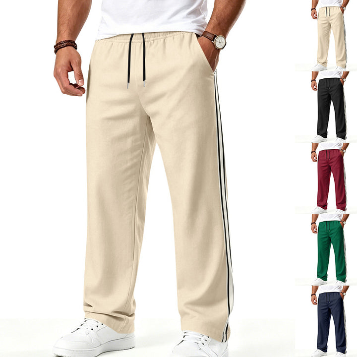 Men's loose-fitting training pants with double side stripes and elastic waistband Mune Fashion