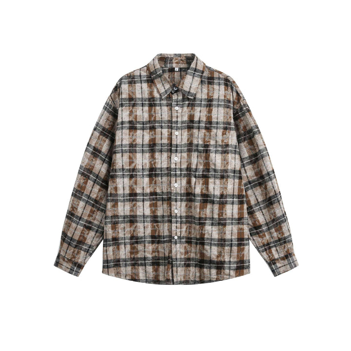 Unisex Oversized Flannel Shirt Jacket in Boxy Cut with Chest Pocket Mune Fashion
