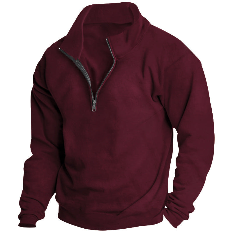 Unisex nan Oversize Sweatshirt with half zip and high stand-up collar Mune Fashion