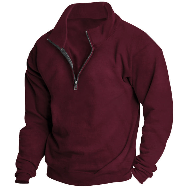 Unisex nan Oversize Sweatshirt with half zip and high stand-up collar Mune Fashion