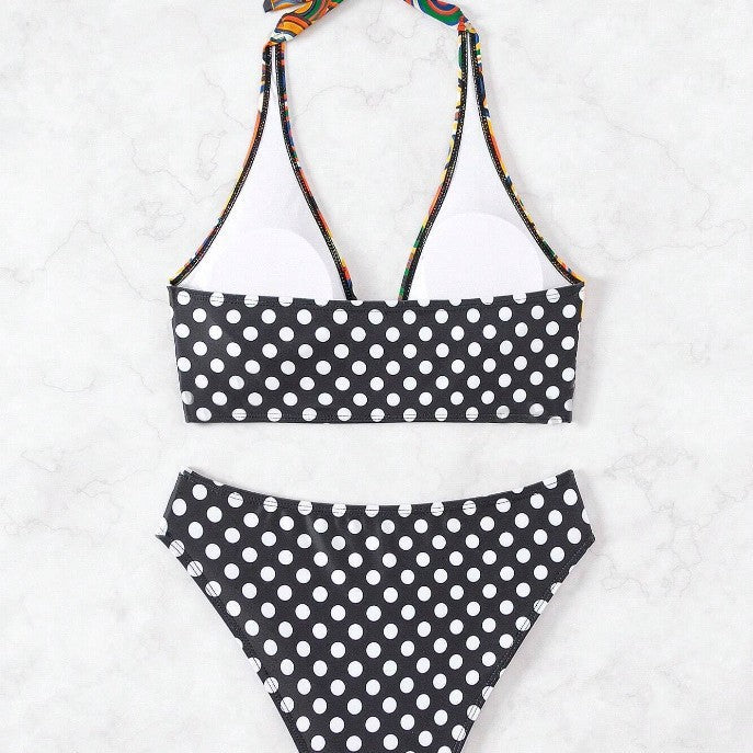 Women's Triangle Bikini with Trendy Graphic Pattern Mune Fashion