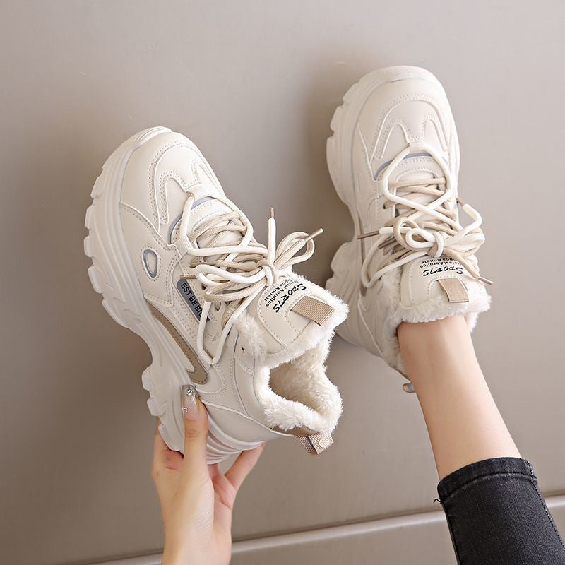 Women's Winter Sneakers with Warm Lining and Non-Slip Sole Mune Fashion