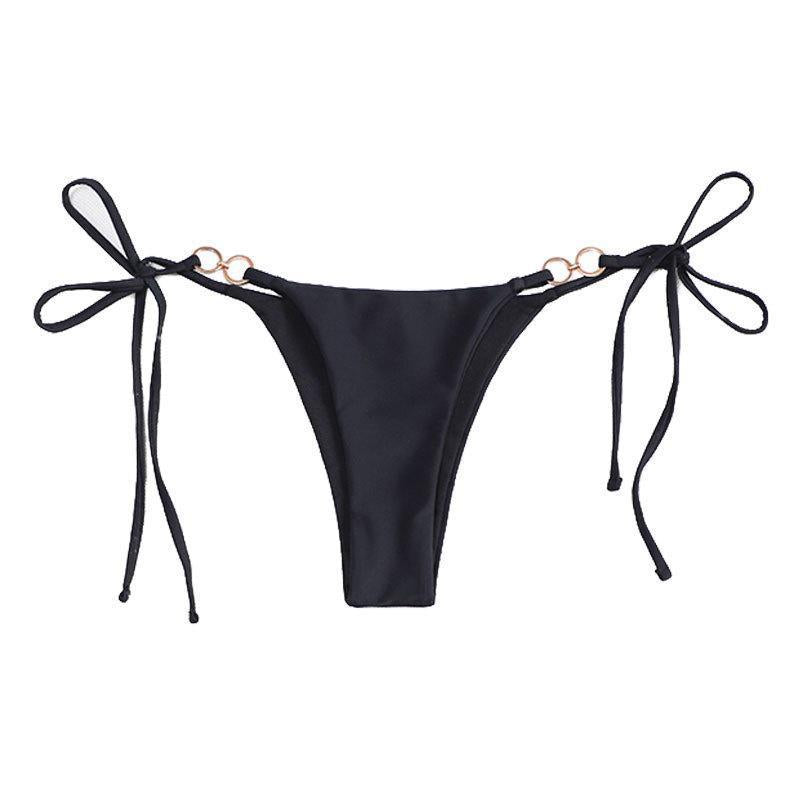 Women's bikini bottom with adjustable ties and elegant metal rings Mune Fashion