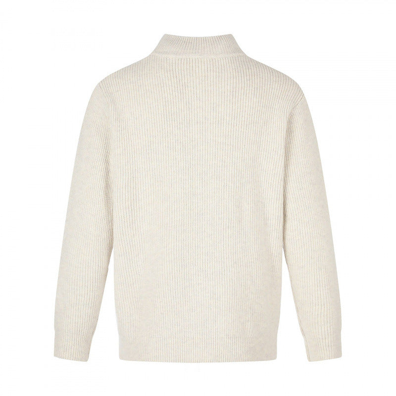 Unisex Zip-knit jacket in boxy cut with stand-up collar and ribbed texture Mune Fashion