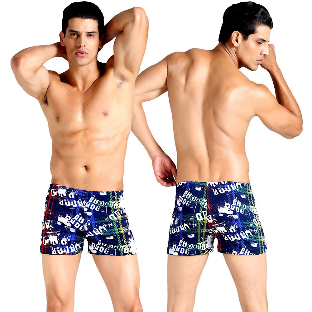 Men's Swim Shorts with Colorful Mosaic Design Mune Fashion