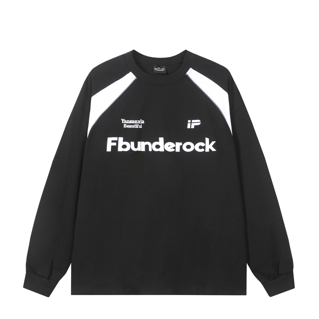 Unisex Oversized sweatshirt with raglan contrast inserts and large front print Mune Fashion