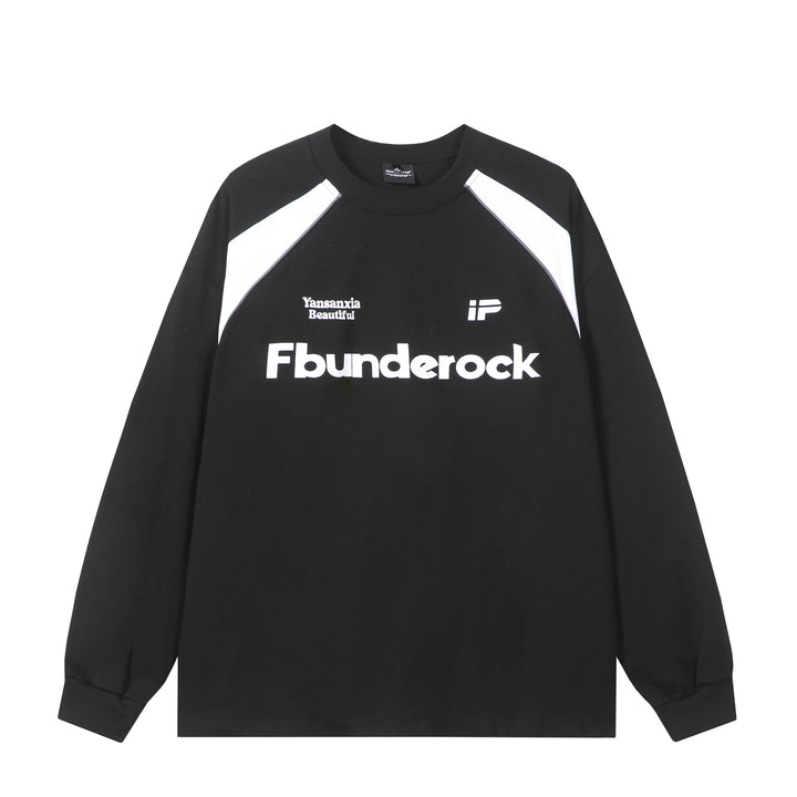 Unisex Oversized sweatshirt with raglan contrast inserts and large front print Mune Fashion