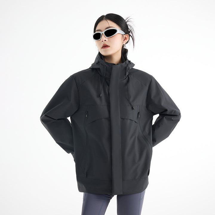 Women's technical waterproof oversized parka with hood and concealed zip pockets Mune Fashion