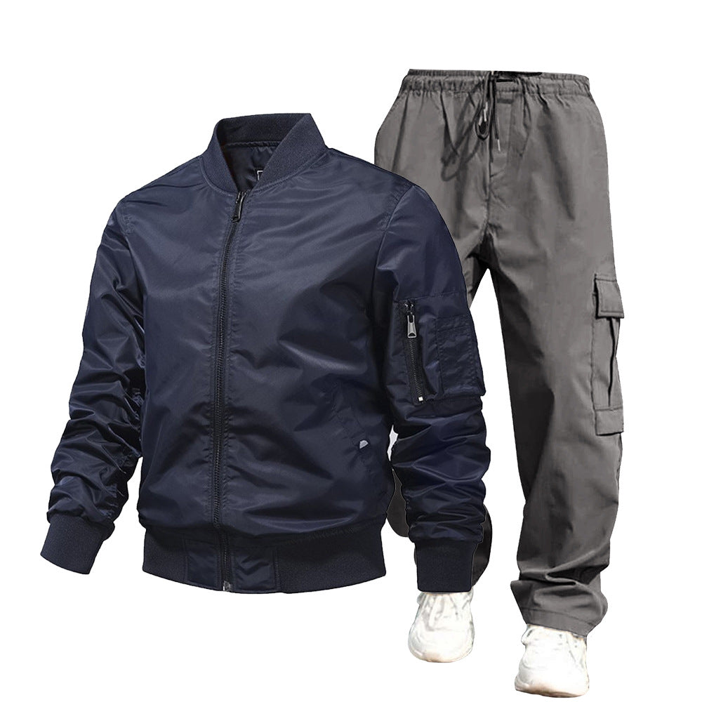 Men's Urban Bomber Jacket and Cargo Pants Set Mune Fashion