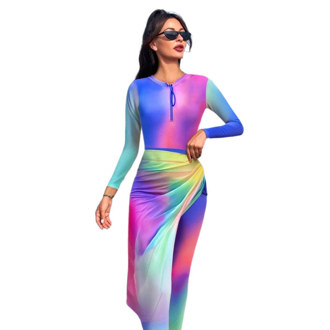 Women's fashionable long-sleeve surf suit with wrap look Mune Fashion