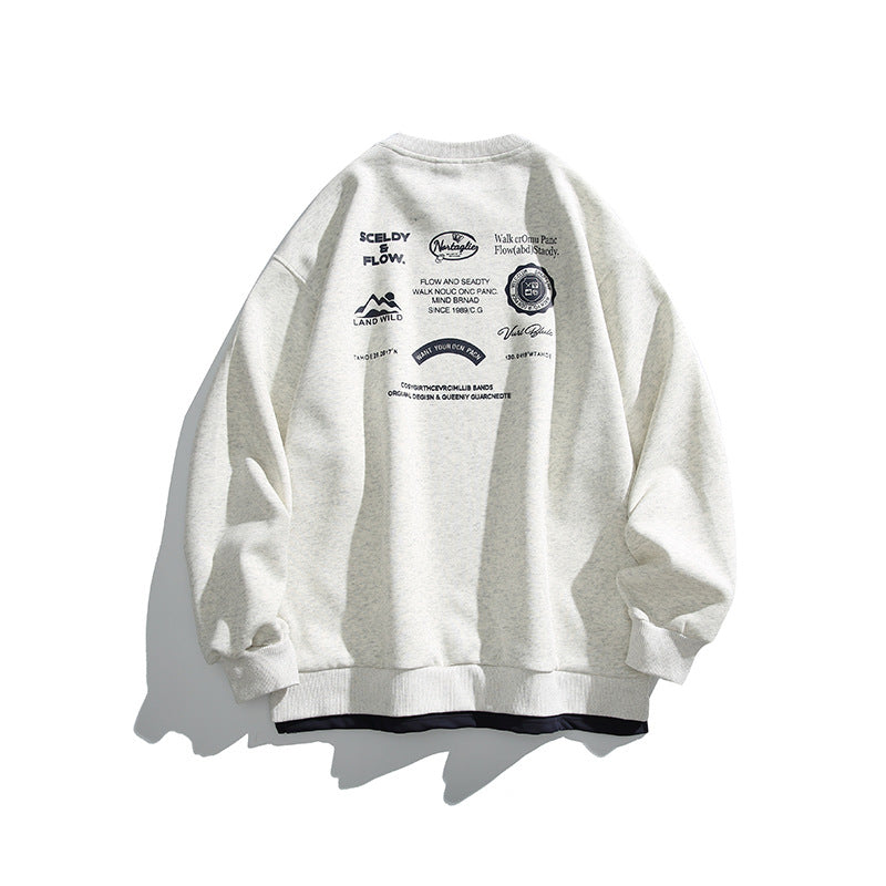 Unisex Oversized Sweatshirt with large back print, layered look, and ribbed cuffs Mune Fashion