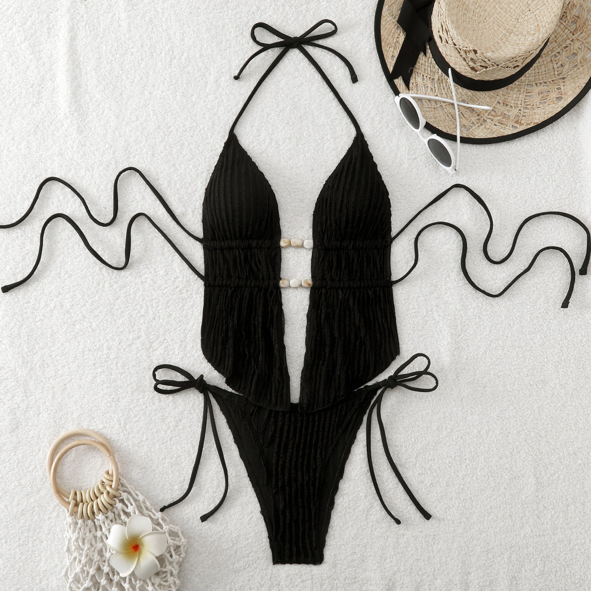 Women One-Piece Swimsuit with Sophisticated Ruffle Design Mune Fashion