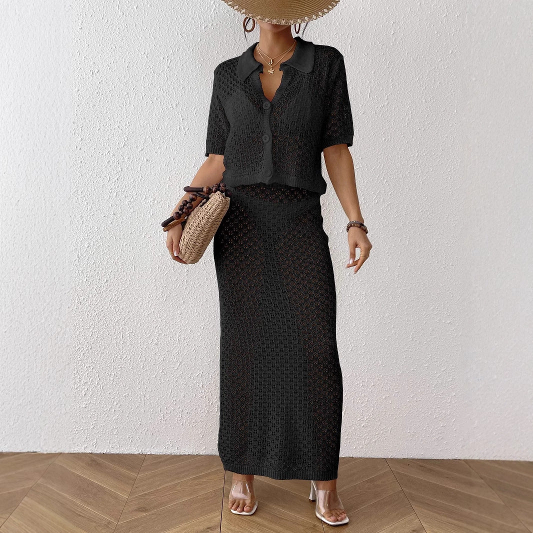 Women’s Casual Crochet Jumpsuit with Button Design Mune Fashion