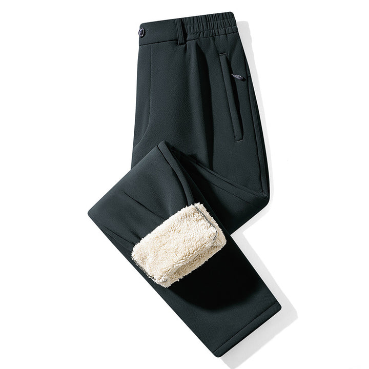 Men's Lined Lounge Pants with Teddy Lining, Elastic Waistband and Zipper Pockets Mune Fashion