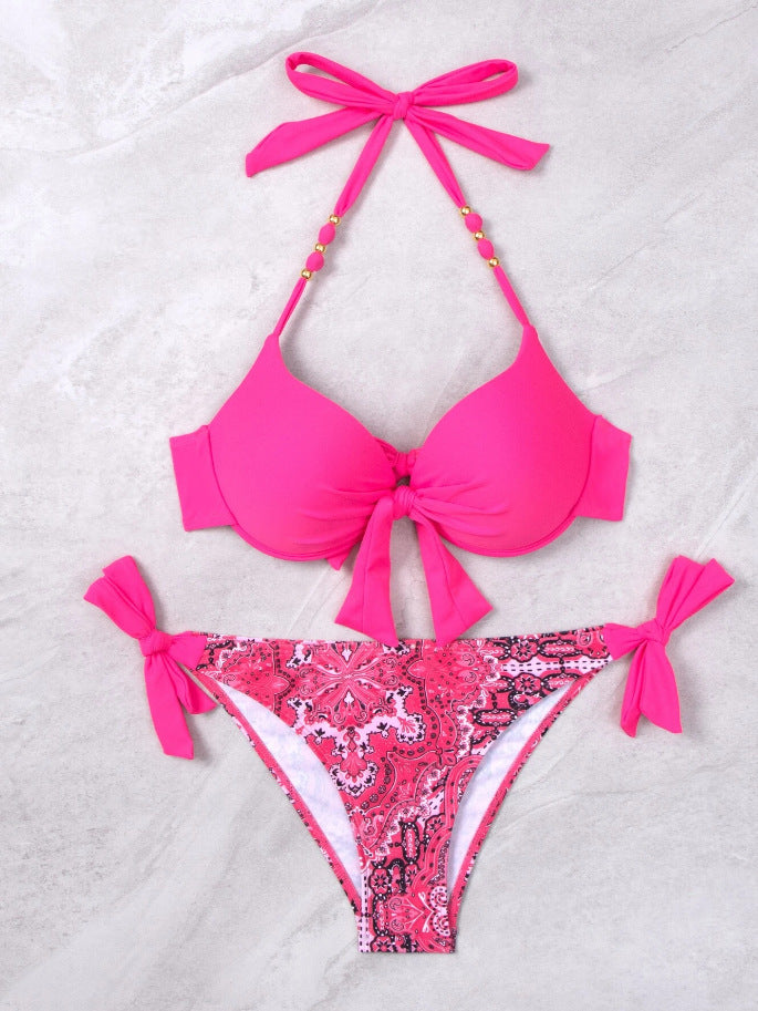 Women's bikini set with fashionable knot and colorful accents Mune Fashion