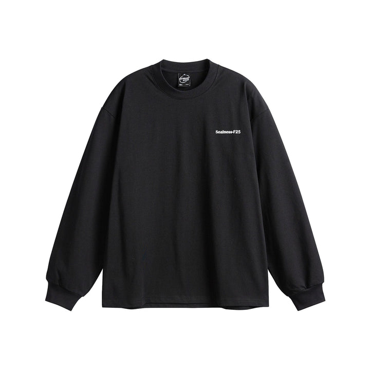 Unisex Oversized Long Sleeve with dropped shoulder, ribbed cuffs and minimalist chest embroidery Mune Fashion