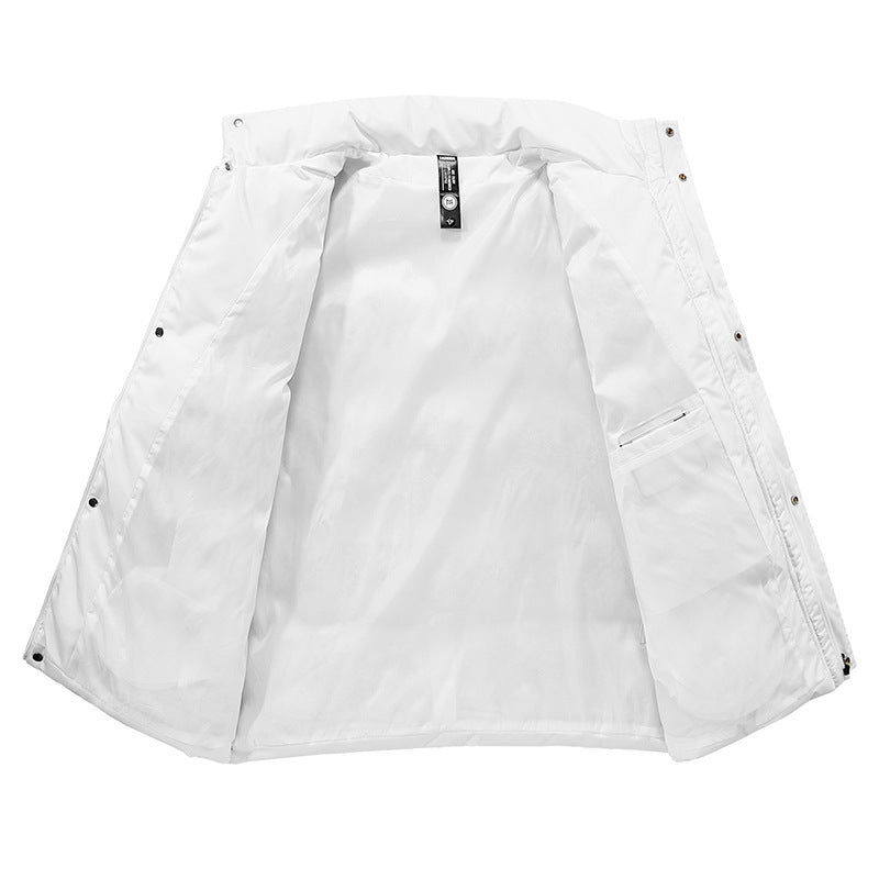 Unisex Padded City Puffer Jacket with High-Collar and Concealed Snap Button Placket Mune Fashion