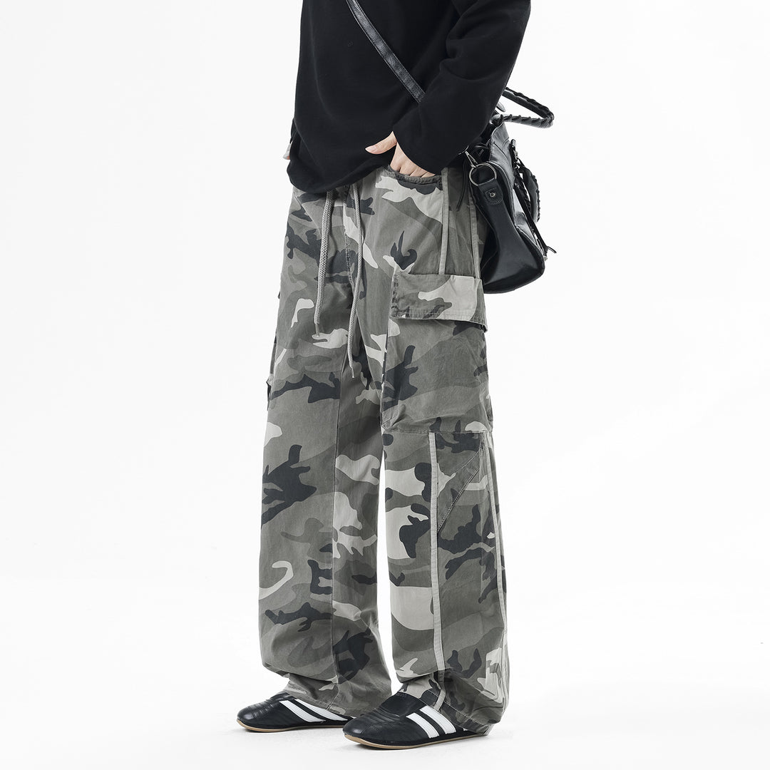 Herren Cargohose mit elastischem Bund, Tunnelzug und Mehrfach‑Taschen Mune Fashion