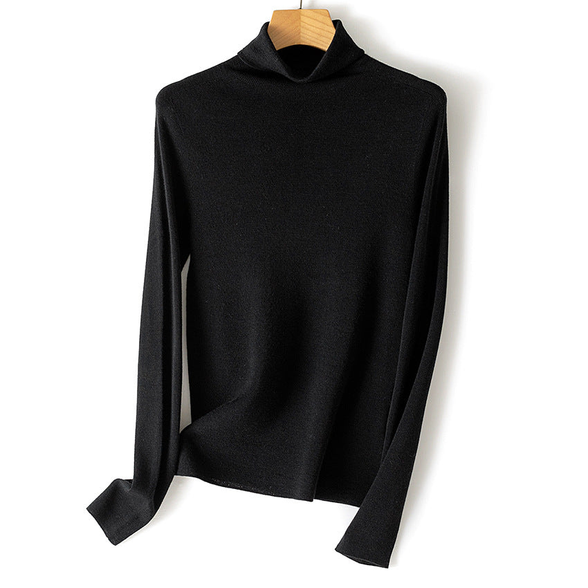 Women's Ultra Fine Turtleneck Sweater made of Fine Knit with Slim Silhouette Mune Fashion