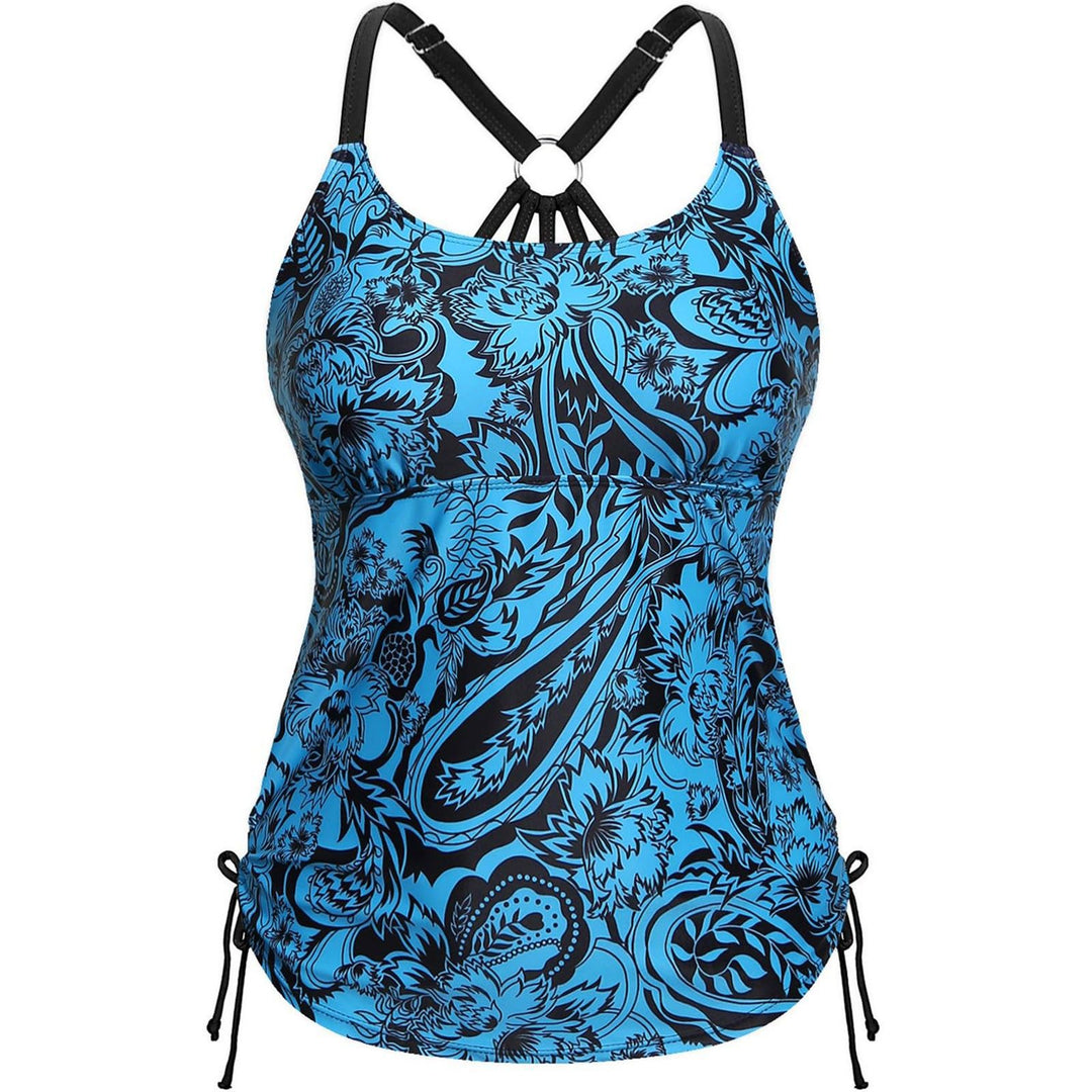 Ladies Tankini with floral pattern and adjustable straps Mune Fashion