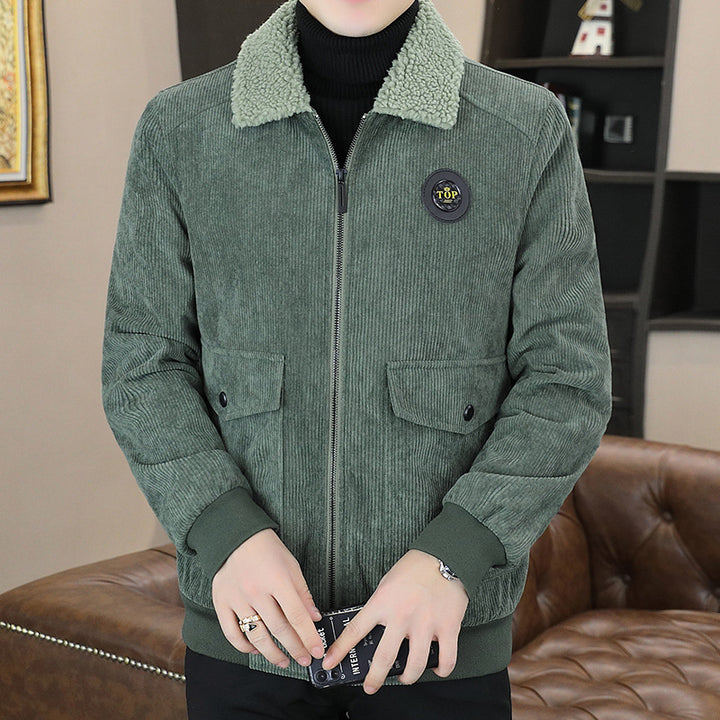 Men's Corduroy Blazer with Collar Mune Fashion