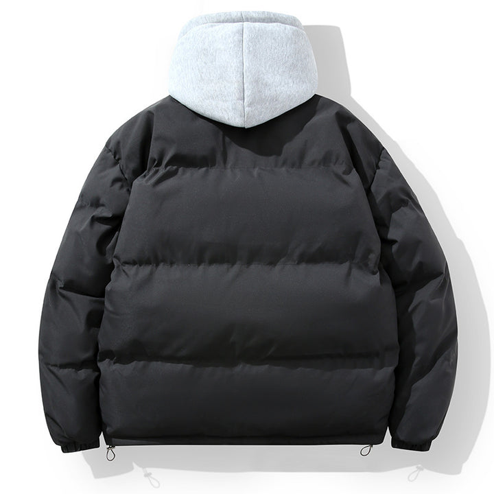 Men's padded quilted jacket with integrated hoodie inner layer and windproof outer layer Mune Fashion