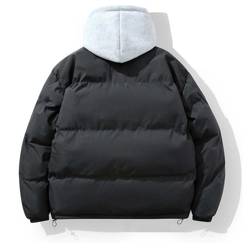 Men's padded quilted jacket with integrated hood layer and adjustable hem Mune Fashion