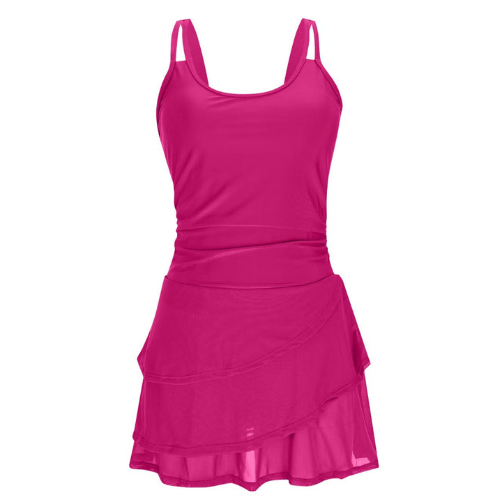 Women's Sporty Swim Dress with Elegant Skirt Mune Fashion
